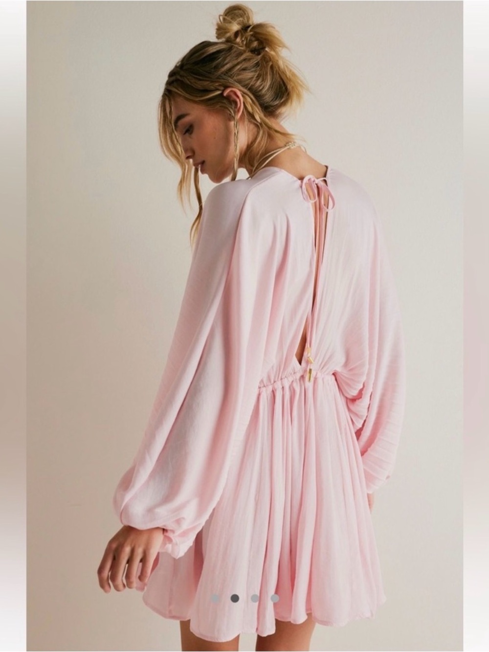 FREE PEOPLE Arzel Mini Dress Cotton Candy Pink - Picture 4 of 14